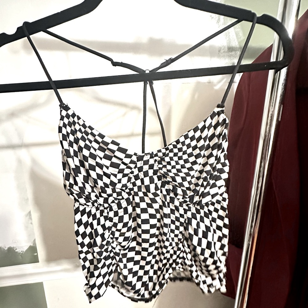 URBAN OUTFITTERS OUT FROM UNDER WHIMSY CHECKERBOARD TANK TOP
